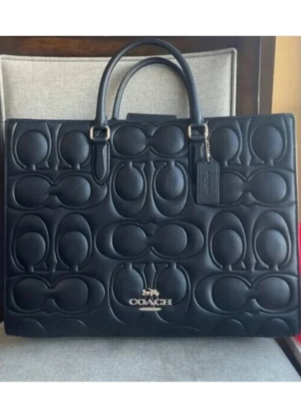 NWT COACH Large Maggie Tote Bag Signature Leather CY672